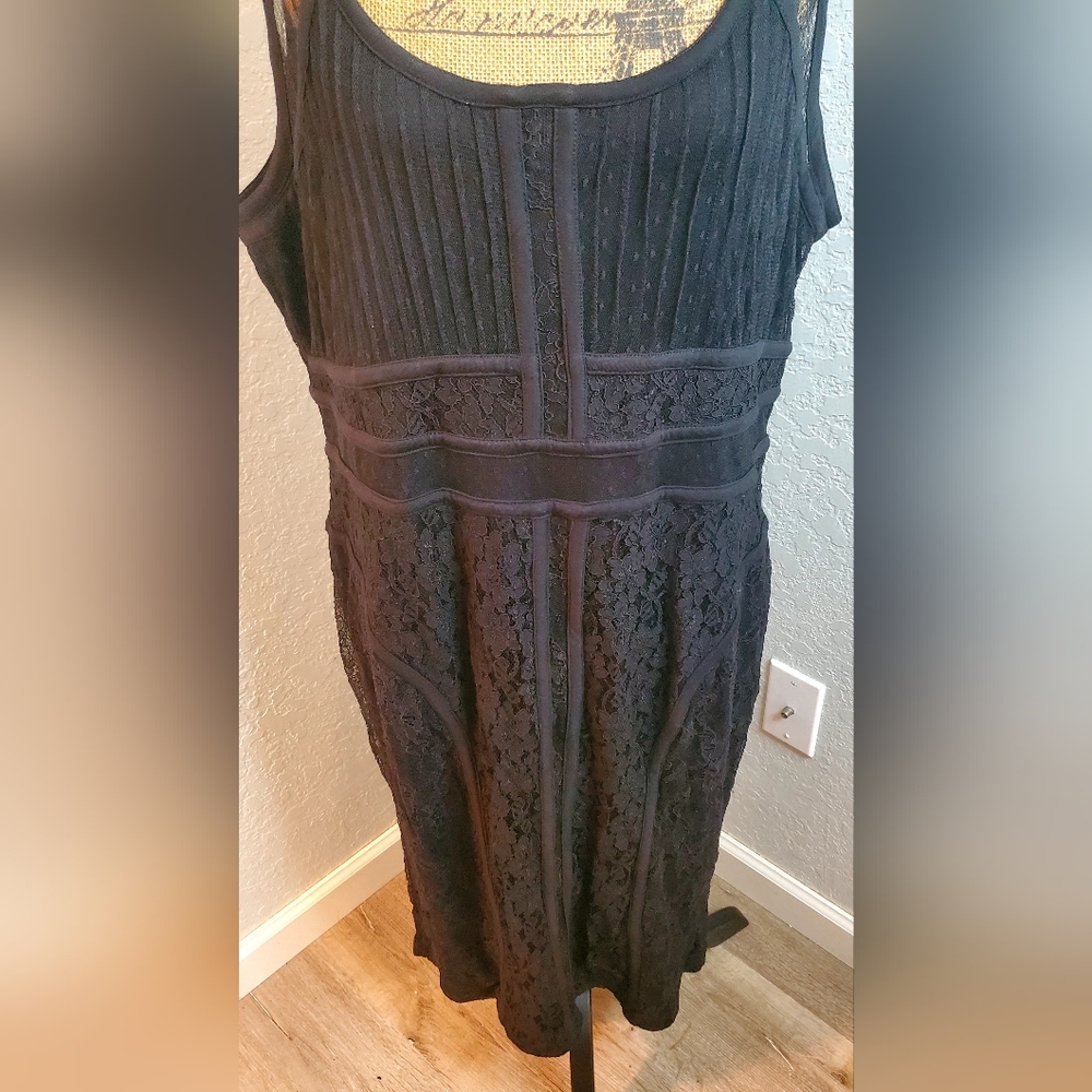 Lane Bryant Black Lace Midi Dress